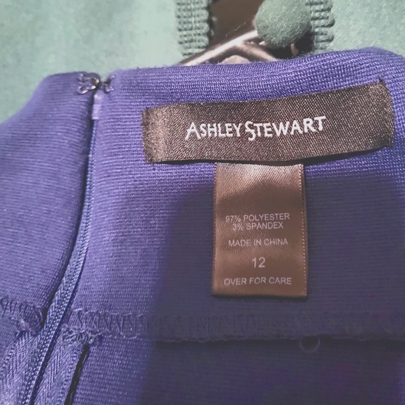 Ashley Stewart High Neck Colorblock Sleeveless Shift Dress - Size 12 - Picture 4 of 4